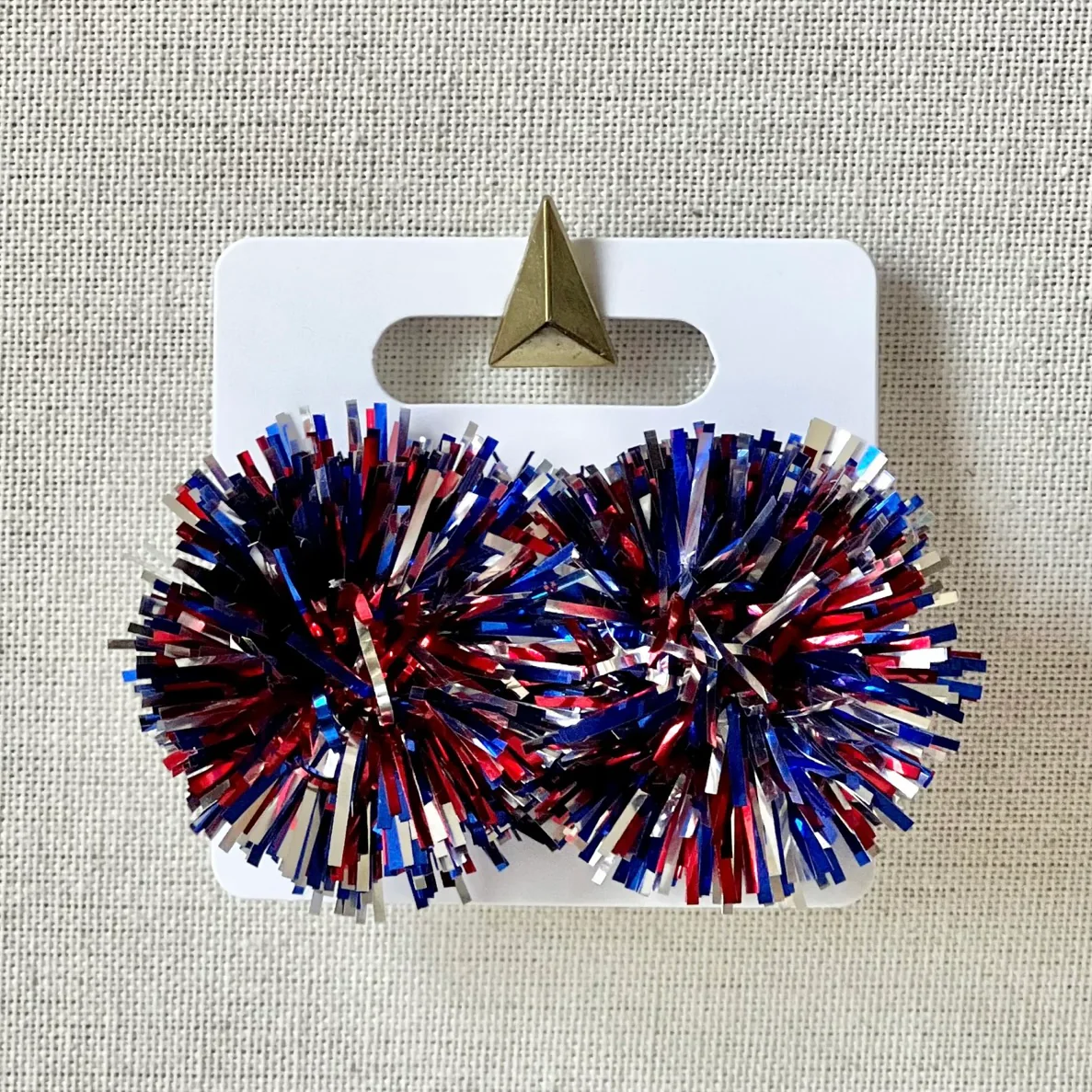 Metallic Pom Earrings - Image 5